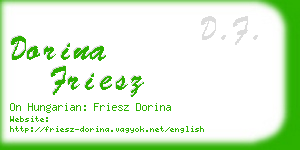 dorina friesz business card